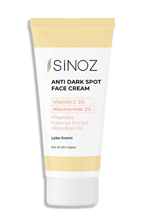 Sinoz Tüm Cilt Tipleri İçin Leke Karşıtı-Cilt Tonu Eşitleyici Gece-Gündüz Leke Kremi  40 ml 