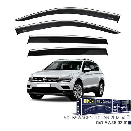 Volkswagen Tiguan Niken Kromlu Cam Rüzgarlığı 4lü 2016 ve Üstü