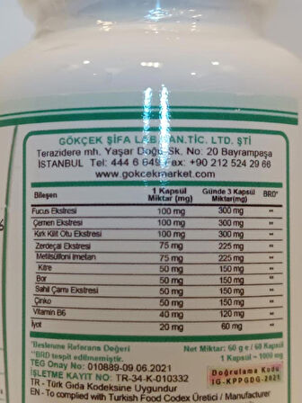 Fucus Kapsül (FUCUS CAPSULE)