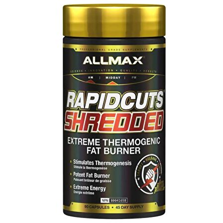 ALLMAX Rapidcuts Shredded Extreme Thermogenic Fat Burner, 90 Capsul