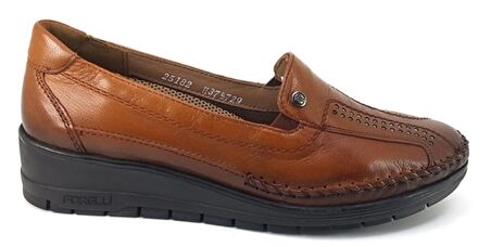 Moriza Forelli Deri Anatomik Günlük Kadın Ayakkabı-Taba