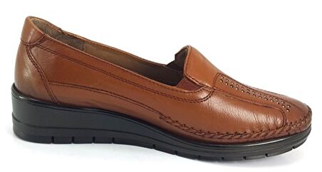 Moriza Forelli Deri Anatomik Günlük Kadın Ayakkabı-Taba