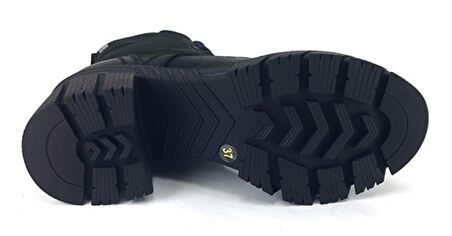 Venüs 2251202 Günlük Hakiki Deri Kadın Bot-Siyah Nubuk