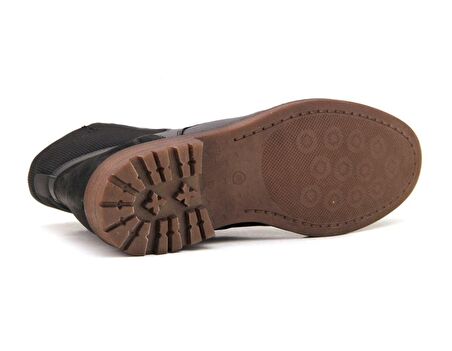 Marcomen 14020 Hakiki Deri Günlük Erkek Bot-Siyah