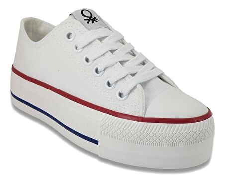 Benetton 30935 Günlük Spor Ayakkabı-Beyaz