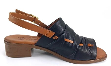Venüs 23026021 Günlük Hakiki Deri Bayan Sandalet-Siyah