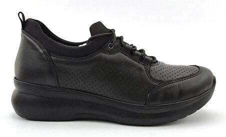 Venüs 1901707 Günlük Hakiki Deri Kadın Ayakkabı-Siyah