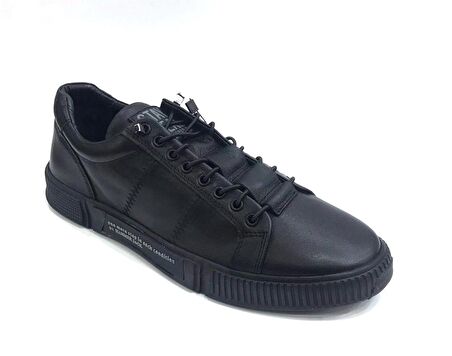 Basel HammerJack Hakiki Deri Erkek Günlük Ayakkabı-Siyah