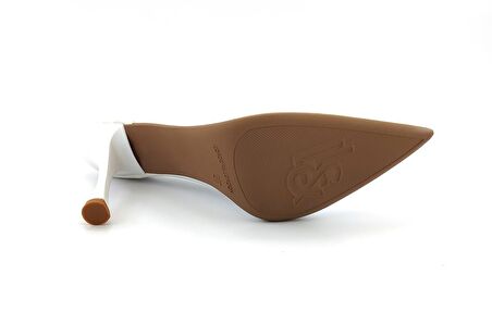 L&L 1401 Günlük Kadın Topuklu Ayakkabı-Beyaz