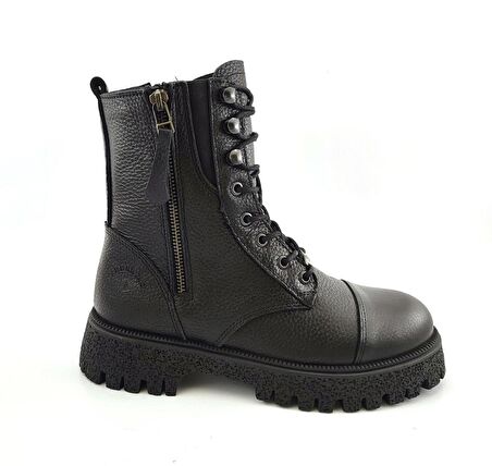 Hammer Jack GeıllısGünlükHakiki Deri Kadın Bot-Siyah