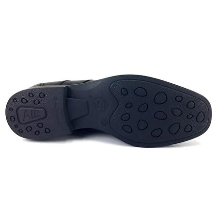 King Paolo 1307 Hakiki Deri Klimalı Erkek Ayakkabı-Siyah