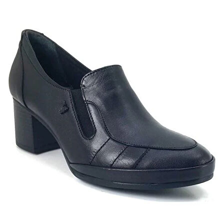 Venüs 1382 Günlük Hakiki Deri Kadın Ayakkabı-Siyah