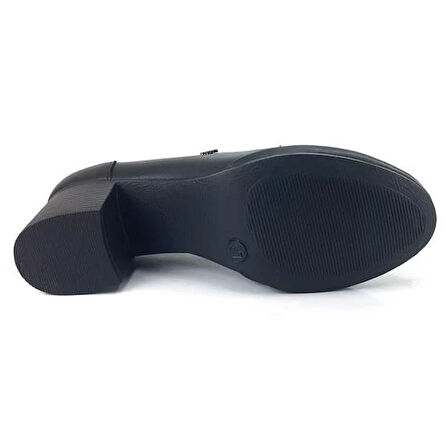 Venüs 1382 Günlük Hakiki Deri Kadın Ayakkabı-Siyah