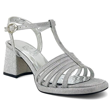 Beety 406 Günlük Kadın Abiye Ayakkabı-Gümüş