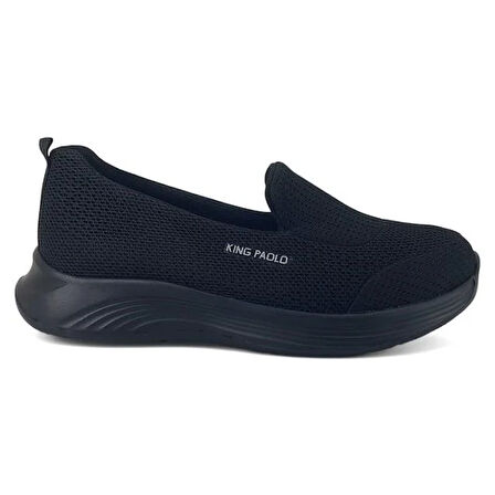 King Paolo 5182 Kadın Anatomik Günlük Ayakkabı-Siyah