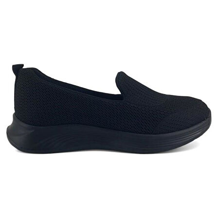 King Paolo 5182 Kadın Anatomik Günlük Ayakkabı-Siyah