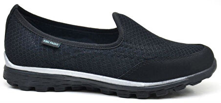 King Paolo 5889 Kadın Anatomik Günlük Ayakkabı-Siyah