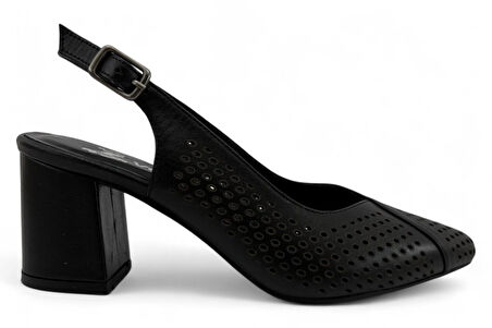 Venüs 25460991 Hakiki Deri Klasik Kadın Ayakkabı-Siyah