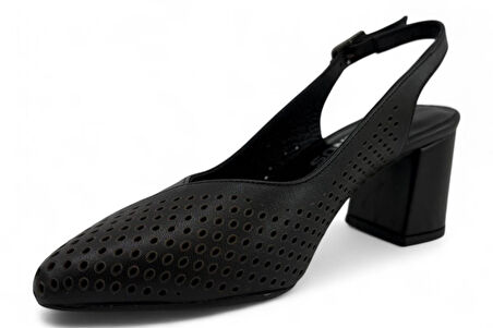 Venüs 25460991 Hakiki Deri Klasik Kadın Ayakkabı-Siyah