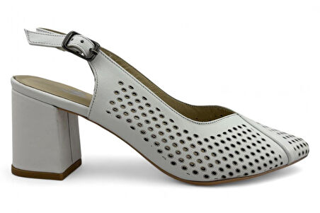 Venüs 25460991 Hakiki Deri Klasik Kadın Ayakkabı-Beyaz