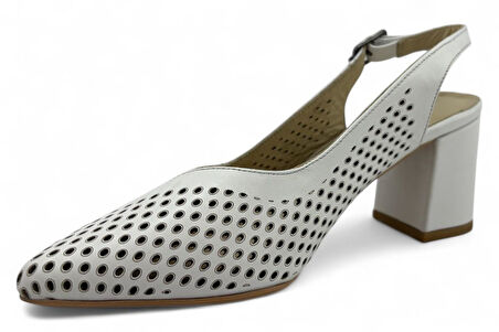 Venüs 25460991 Hakiki Deri Klasik Kadın Ayakkabı-Beyaz