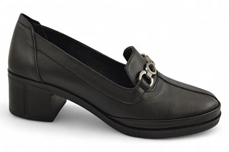 Beety 513 Günlük Hakiki Deri Kadın Ayakkabı-Siyah