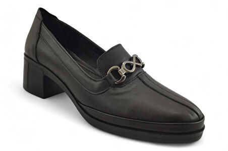 Beety 513 Günlük Hakiki Deri Kadın Ayakkabı-Siyah