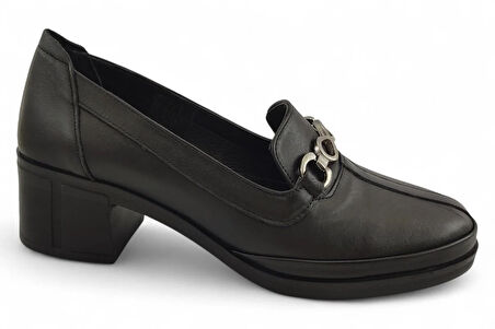 Beety 513 Günlük Hakiki Deri Kadın Ayakkabı-Siyah