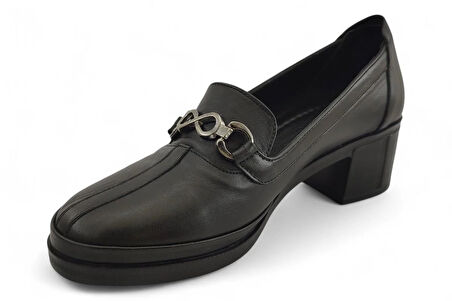 Beety 513 Günlük Hakiki Deri Kadın Ayakkabı-Siyah