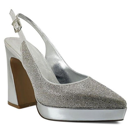 Beety 1280 Günlük Kadın Abiye Ayakkabı-Gümüş