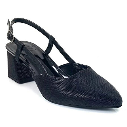 Beety 909 Günlük Kadın Abiye Ayakkabı-Siyah Simli