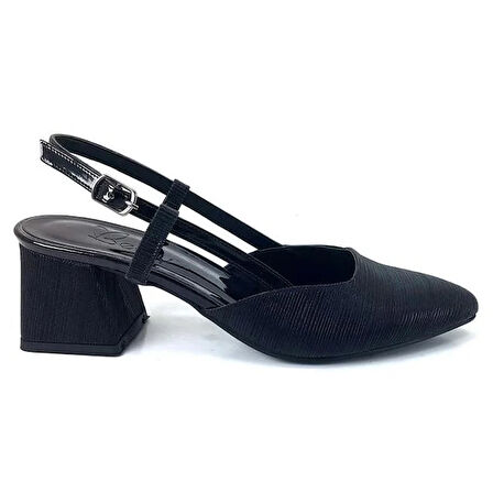 Beety 909 Günlük Kadın Abiye Ayakkabı-Siyah Simli