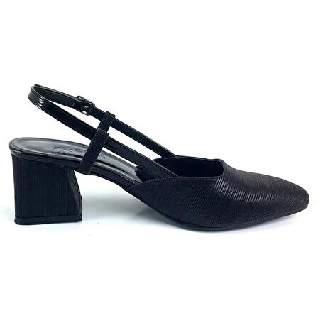 Beety 909 Günlük Kadın Abiye Ayakkabı-Siyah Simli