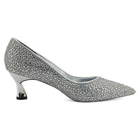 Beety 824 Günlük Kadın Abiye Ayakkabı-Gümüş