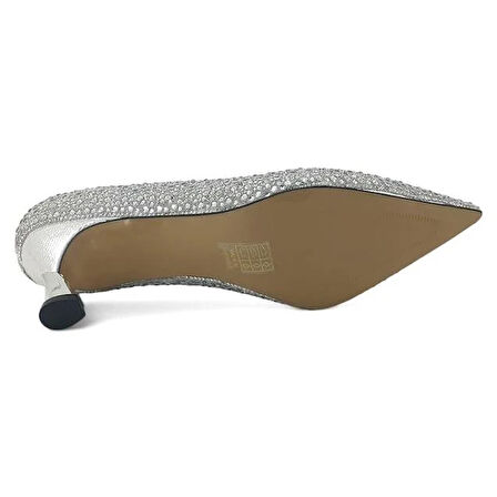 Beety 824 Günlük Kadın Abiye Ayakkabı-Gümüş