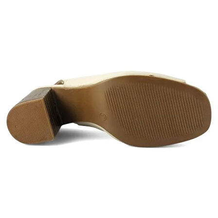 Venüs 2108518 Günlük Hakiki Deri Kadın Sandalet-Bej