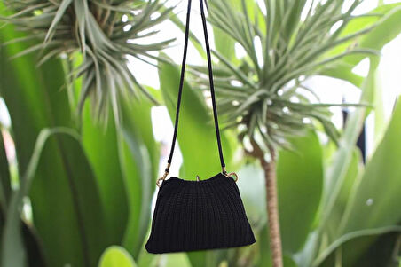 El Örgü Çapraz çanta -Siyah