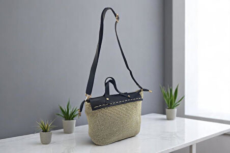 El Örgü Çapraz çanta -Siyah