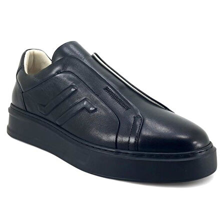 Libero 5552 Hakiki Deri Günlük  Erkek Ayakkabı-Siyah