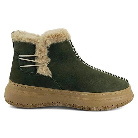 Mammamia 1540 Hakiki Deri Günlük Kadın Bot-Haki