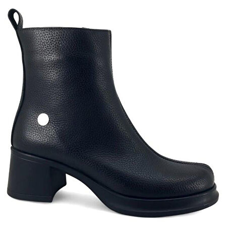 Mammamia 8560 Hakiki Deri Günlük Kadın Bot-Siyah