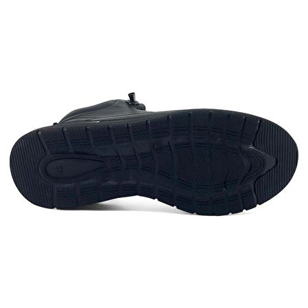 Beety 5001 Hakiki Deri Günlük Kadın Bot-Siyah