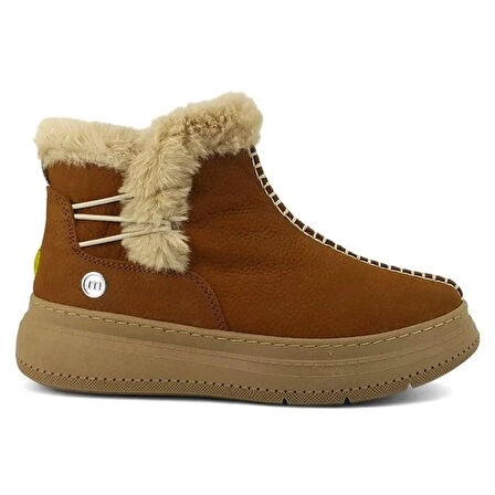 Mammamia 1540 Hakiki Deri Günlük Kadın Bot-Taba