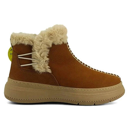 Mammamia 1540 Hakiki Deri Günlük Kadın Bot-Taba