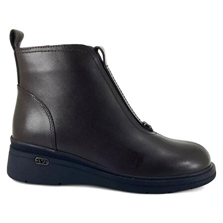 Beety 5068 Hakiki Deri Günlük Kadın Bot-Kahverengi