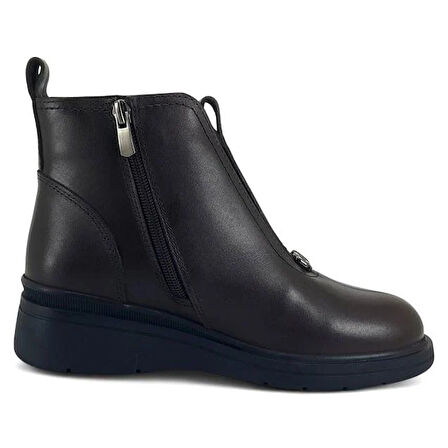 Beety 5068 Hakiki Deri Günlük Kadın Bot-Kahverengi