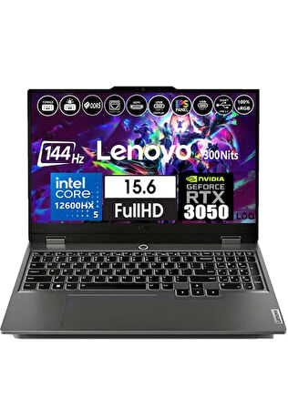 Lenovo Loq 15IAX9 i5-12600HX 16GB 512GB 6GB RTX3050 15.6" Windows 11 Pro 83GS00L3TR K13