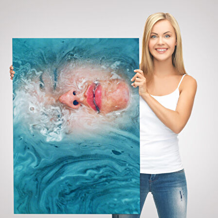 Su Altındaki Kadın Dekoratif Duvar Tablosu-6202