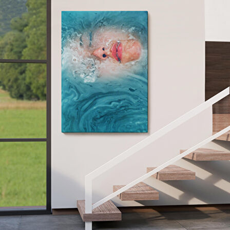 Su Altındaki Kadın Dekoratif Duvar Tablosu-6202