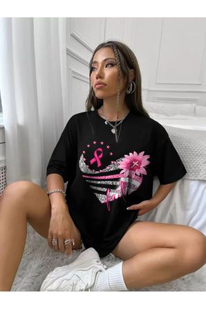Unisex Kalpli Kurdele Baskılı Tasarım Tshirt